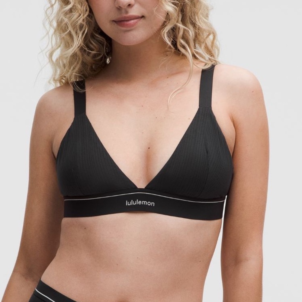 NWT LULULEMON STRETCH COTTON RIBBED LOGO BRA